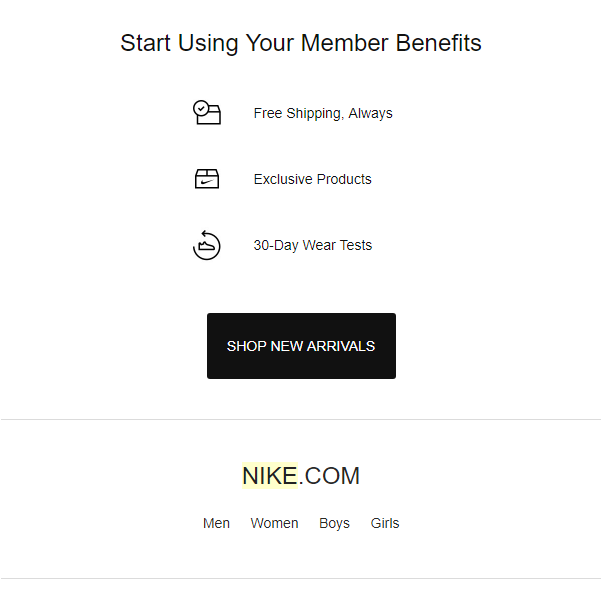 Comment envoyer un courriel à nike